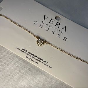 Heart choker necklace